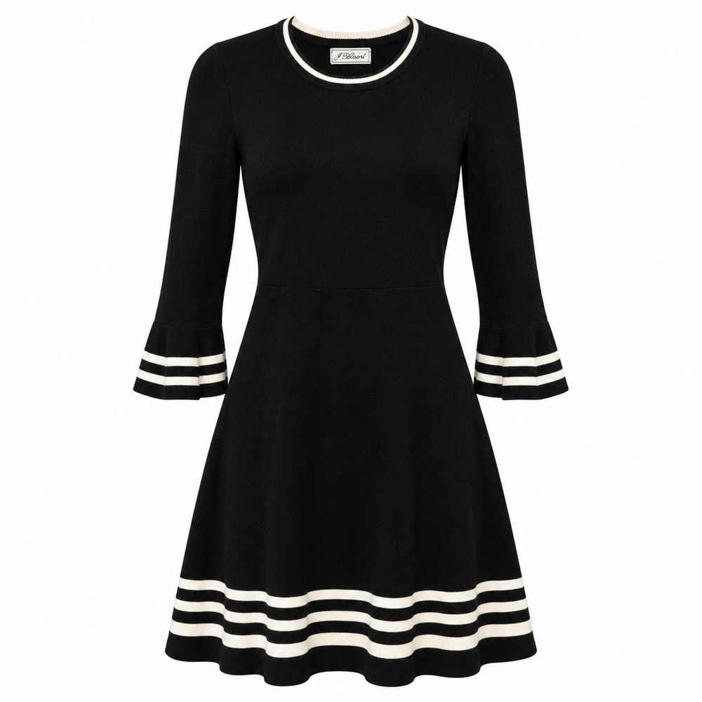 J. Howard Preppy Old Money Sweater Dress Womens Medium Nautical Mod Chic